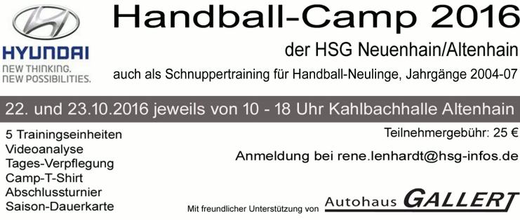 Handball Camp 2016